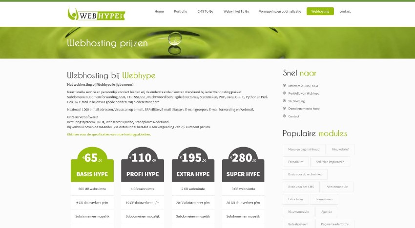 Webhype webhosting & webdesign